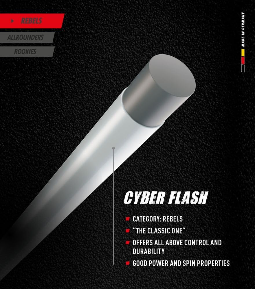 Topspin Tennissaite Cyber Flash - 220m 'The Classic One' Tennis-Saite für Gute Power und Spin Eigens