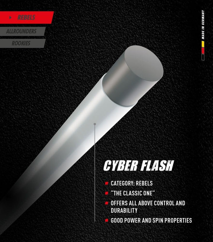 Topspin Tennissaite Cyber Flash - 220m 'The Classic One' Tennis-Saite für Gute Power und Spin Eigens