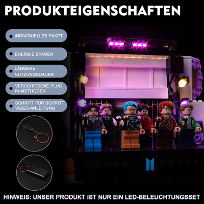 Led Licht Set für Lego Ideas BTS Dynamite (Kein Lego-Modell), Dekorationsbeleuchtungsset für Lego 21