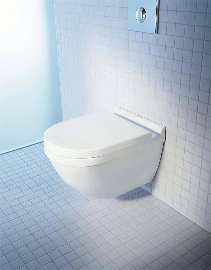 Duravit WC-Sitz Starck 3, Toilettendeckel aus Urea-Duroplast, Klodeckel mit Edelstahl Scharnieren, W