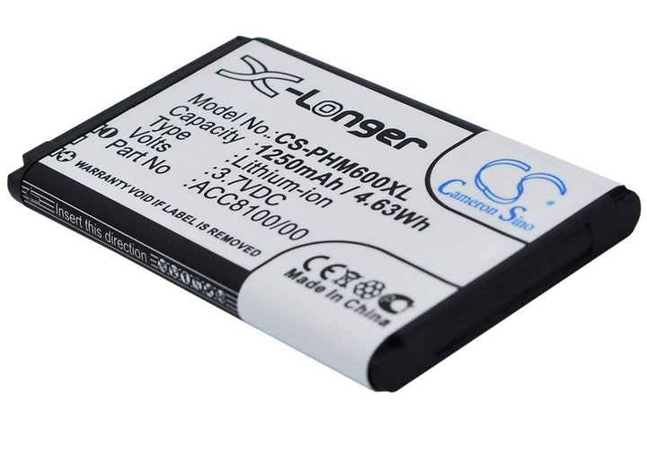 vintrons 1250 mAh/4.63 Wh Akku für Philips Pocket Memo DPM6000, Pocket Memo DPM7000, Pocket Memo DPM