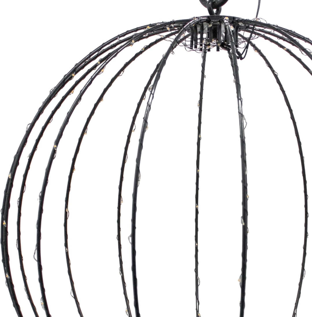 Leuchtkugel zum Hängen für Aussen 60 cm mit Timer und Stecker - 400 LED - Garten Dekoleuchte extra w