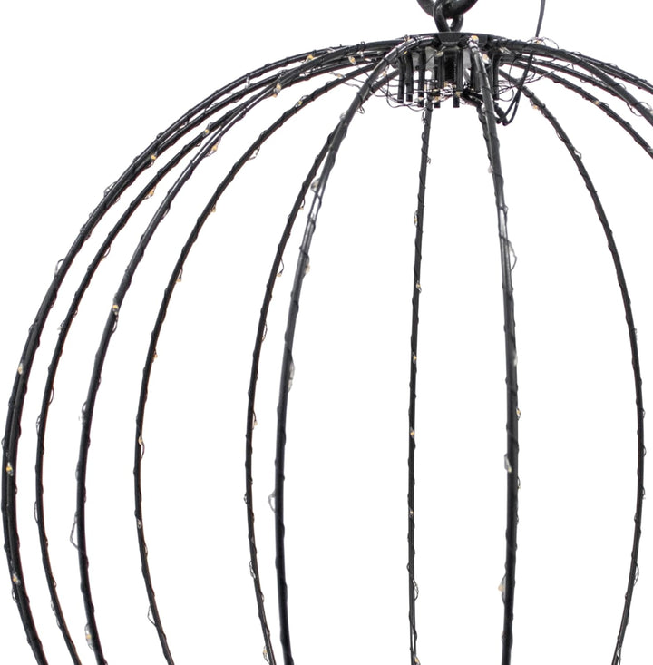 Leuchtkugel zum Hängen für Aussen 60 cm mit Timer und Stecker - 400 LED - Garten Dekoleuchte extra w