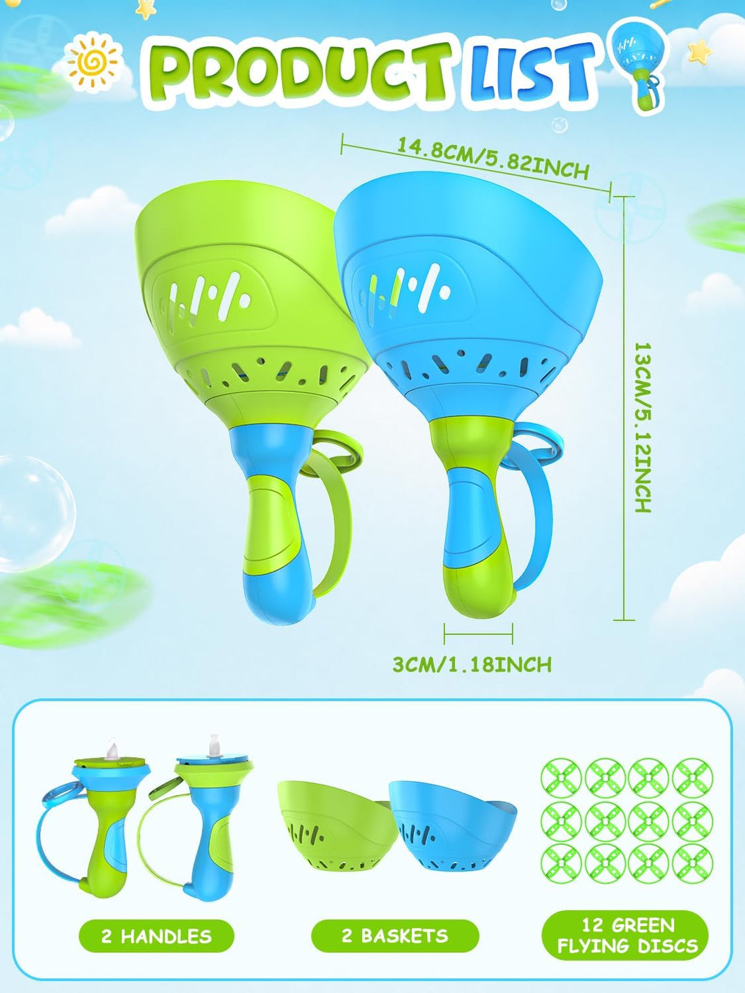 Kssvzz Outdoor Spielzeug für Kinder4 5 6 7 8 - Propeller Spielzeug Launcher | 2 Stück Gartenspielzeu