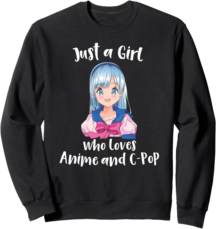 Nur ein Mädchen, das Anime & Cpop liebt Cool Anime Art Lover Sweatshirt