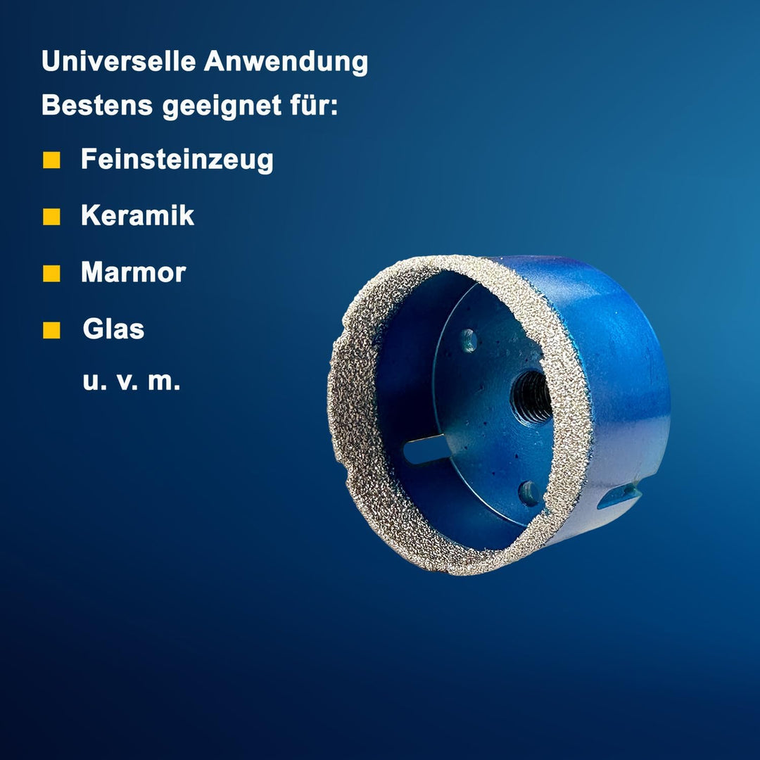 EDW Diamant Fliesenbohrer 68 mm x M14, Fliesenbohrkrone für Fliese, Wandfliese, Feinsteinzeug, Natur
