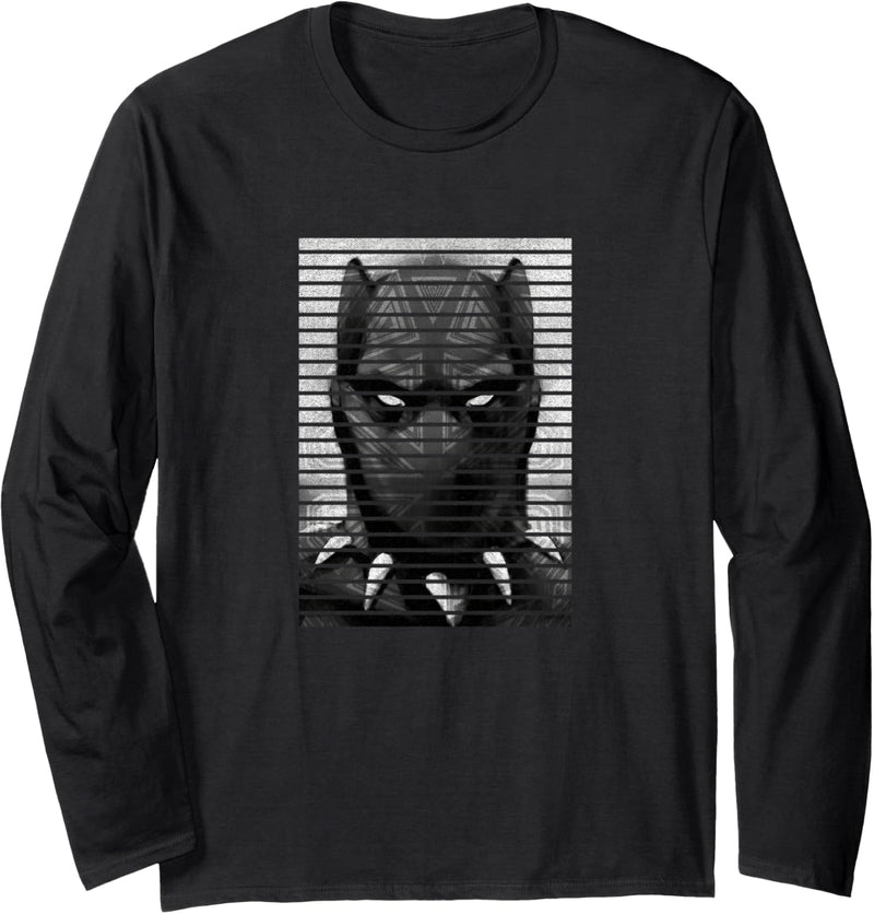 Marvel Black Panther Lined Portrait Langarmshirt