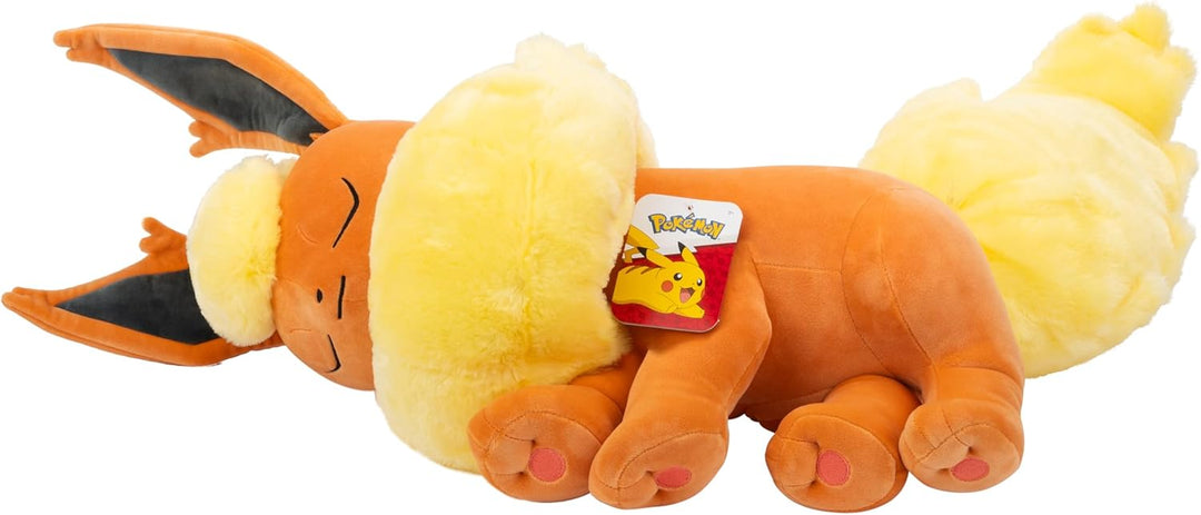 Pokémon Sleeping Plush 45cm Flareon - Orange/Yellow - Official Pokemon Stuffed colectible Toy for Ch