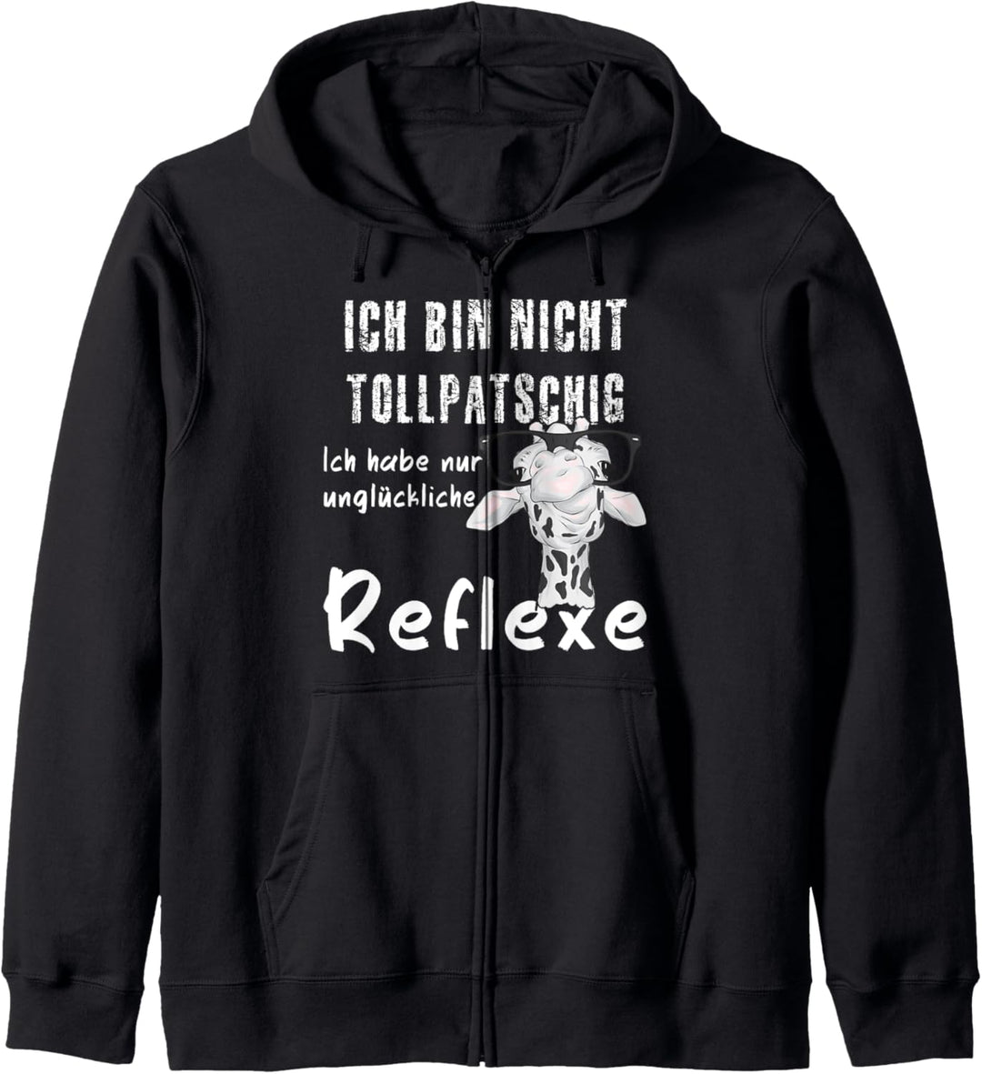 Ich bin nicht tollpatschig, lustiges Giraffen Spruch Kapuzenjacke