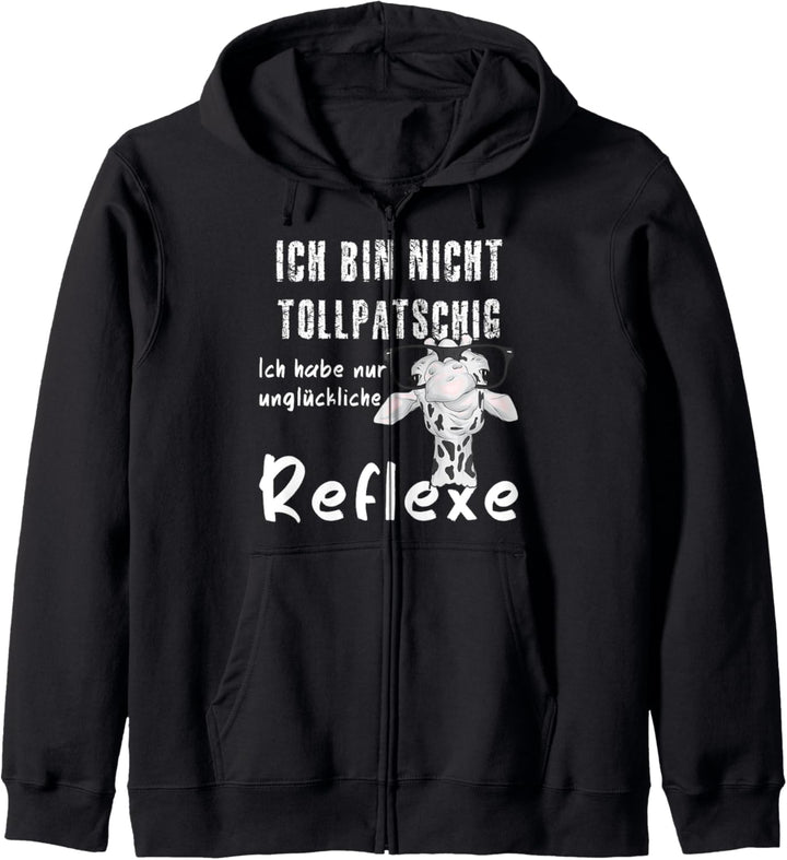 Ich bin nicht tollpatschig, lustiges Giraffen Spruch Kapuzenjacke
