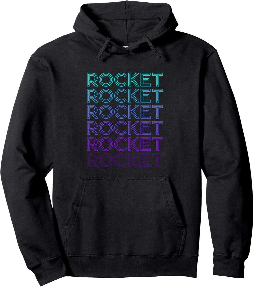 Rocket Astronomy Space Shuttle Retro Pullover Hoodie