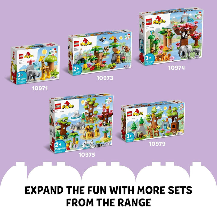 LEGO DUPLO Wild Animals of the Ocean Set 10972, with Whale and Turtle Sea Animal Figuren & Playmat,
