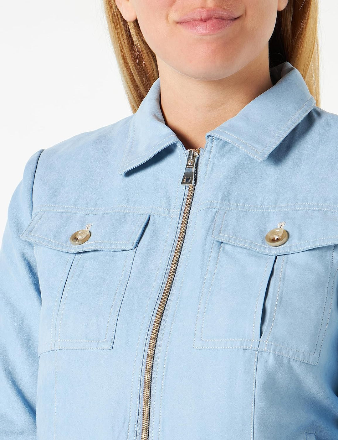 Geox Damen W Licena Jacket 38 Dusty Blue, 38 Dusty Blue