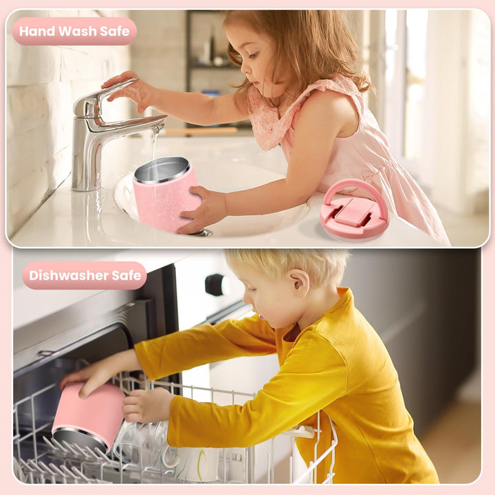 Itslife Thermobehälter für Essen 600ml, Warmhaltebehälter Essen Edelstahl mit Schnallendeckel und Lö