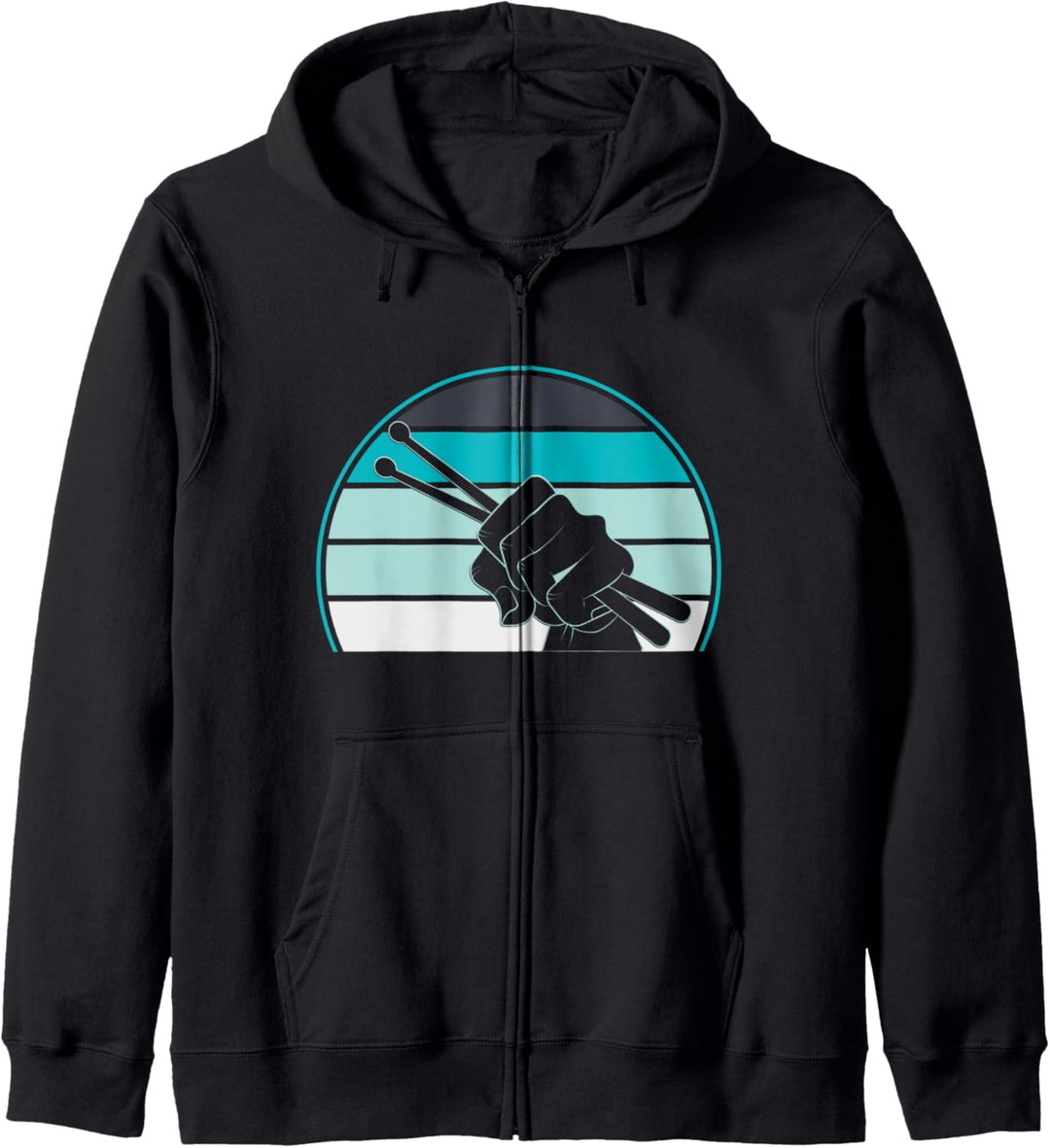 Drummer Musiker Schlagzeuger Retro Schlagzeug Kapuzenjacke
