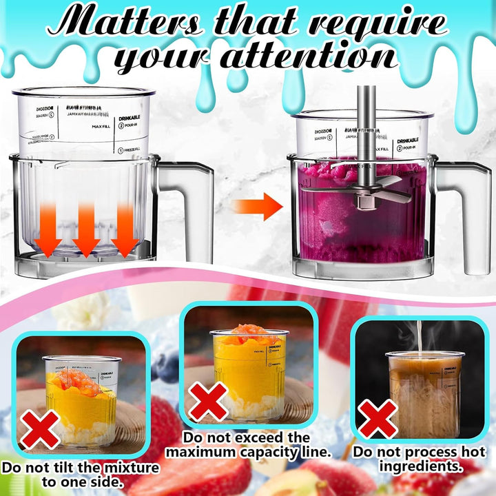 Behälter für Ninja Creami Deluxe Pints, 4 Stück Eisbehälter Set für ninja creami deluxe für NC501 NC