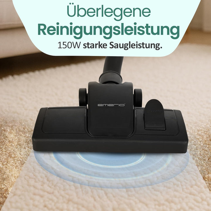 Emerio ECO Staubsauger mit Beutel Preis-/LEISTUNGSSIEGER Haus&Garten Test Note 1,7 Swirl Y101 800 Wa
