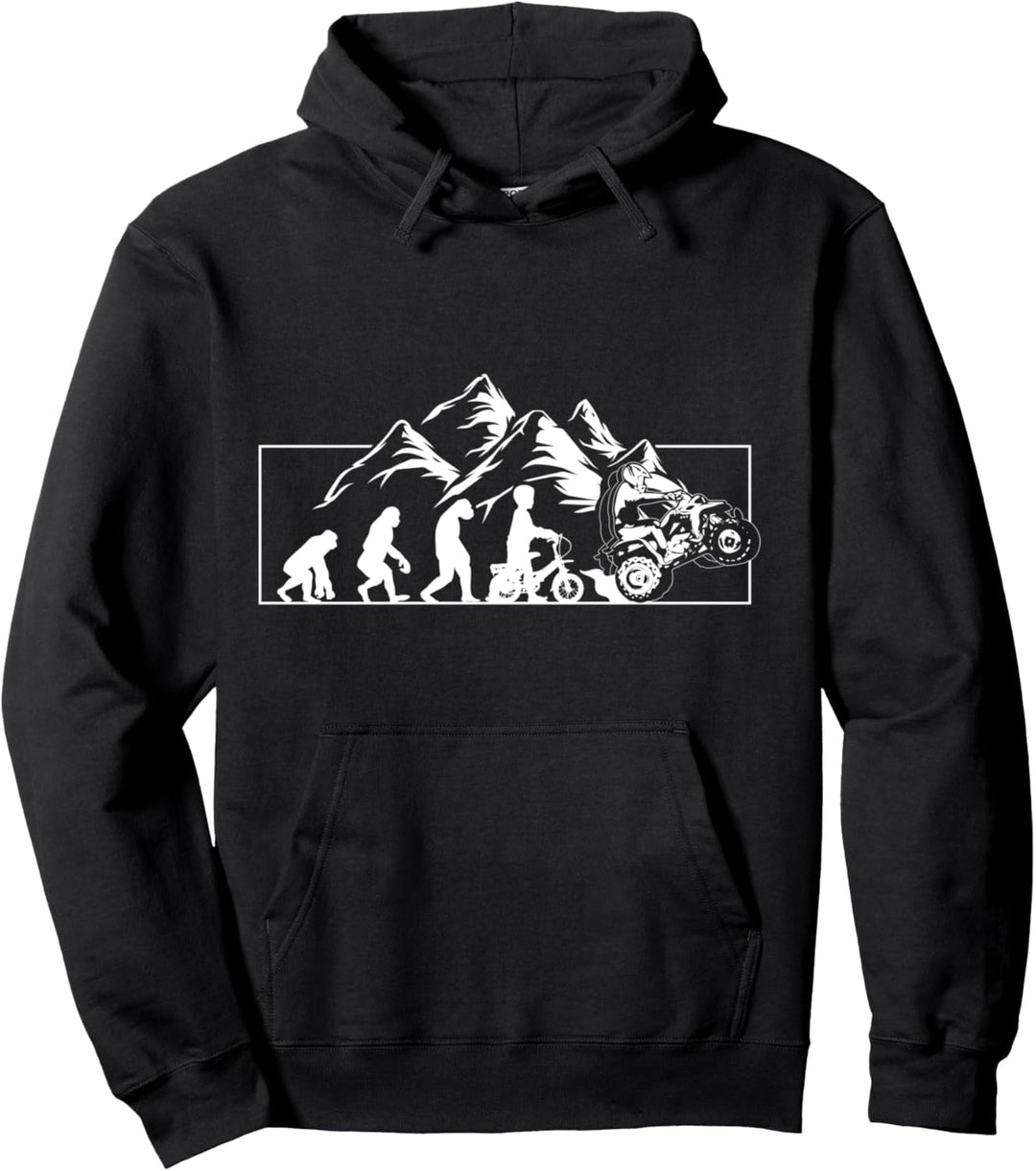 Evolution Quad Lustiges Quadfahrer ATV Geschenk Cooles Retro Pullover Hoodie