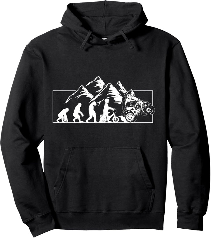 Evolution Quad Lustiges Quadfahrer ATV Geschenk Cooles Retro Pullover Hoodie