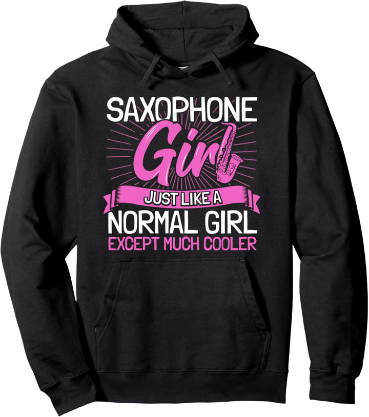 Saxophonistin Saxofon-Spieler Mädchen Saxophon Pullover Hoodie