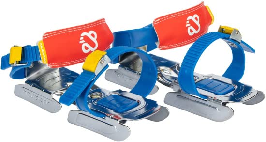verstellbare Kinder Gleitschuhe Schlittschuhe Grösse 24 - 34 blau/silber/gelb/rot