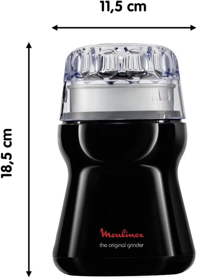 Moulinex ar110830 Universalmühle, für Kaffee/Gewürze/Nüsse, Schwarz, für alle Arten von