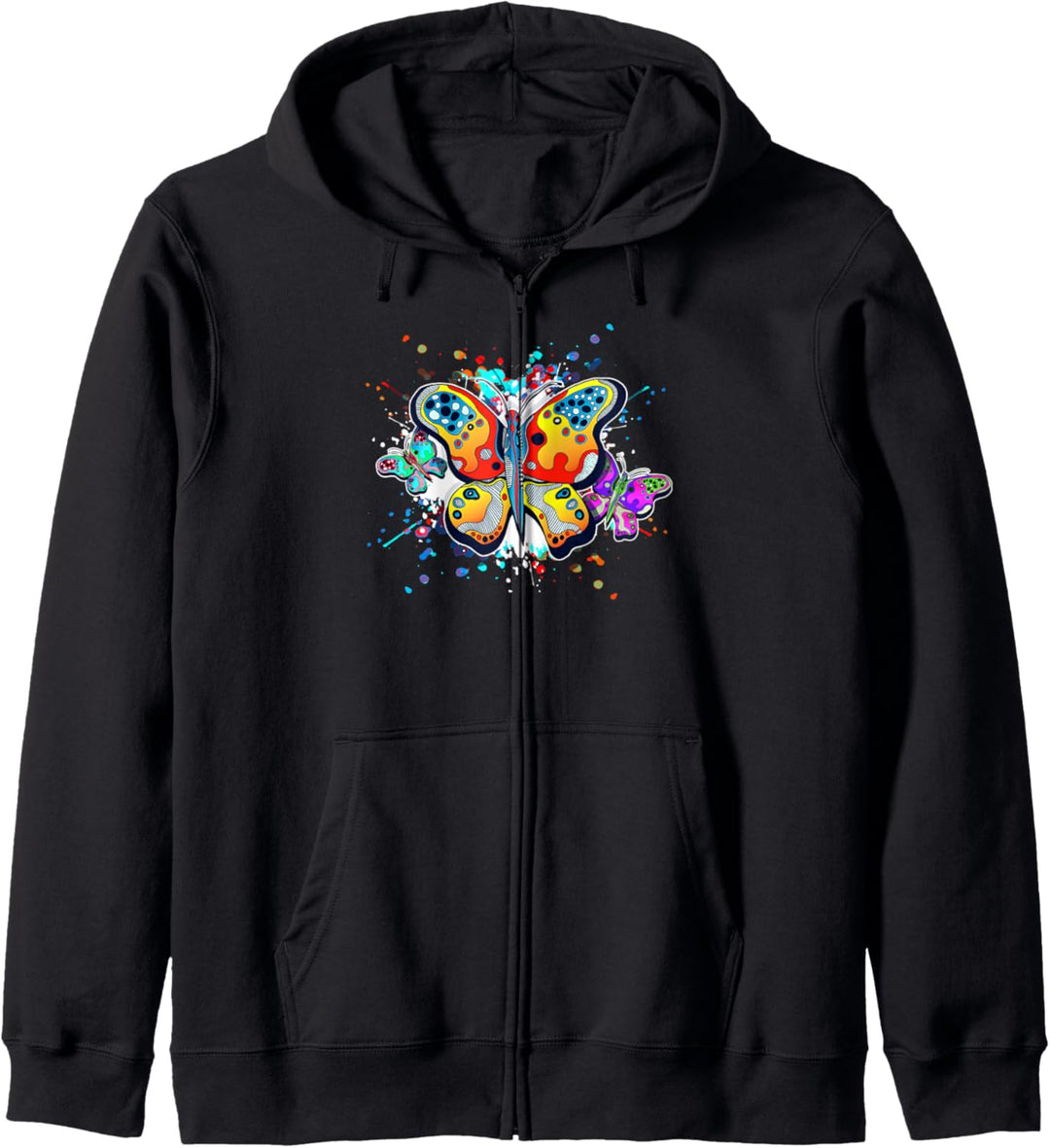 Bunter Schmetterling Cooles Fesign Geschenk Kapuzenjacke