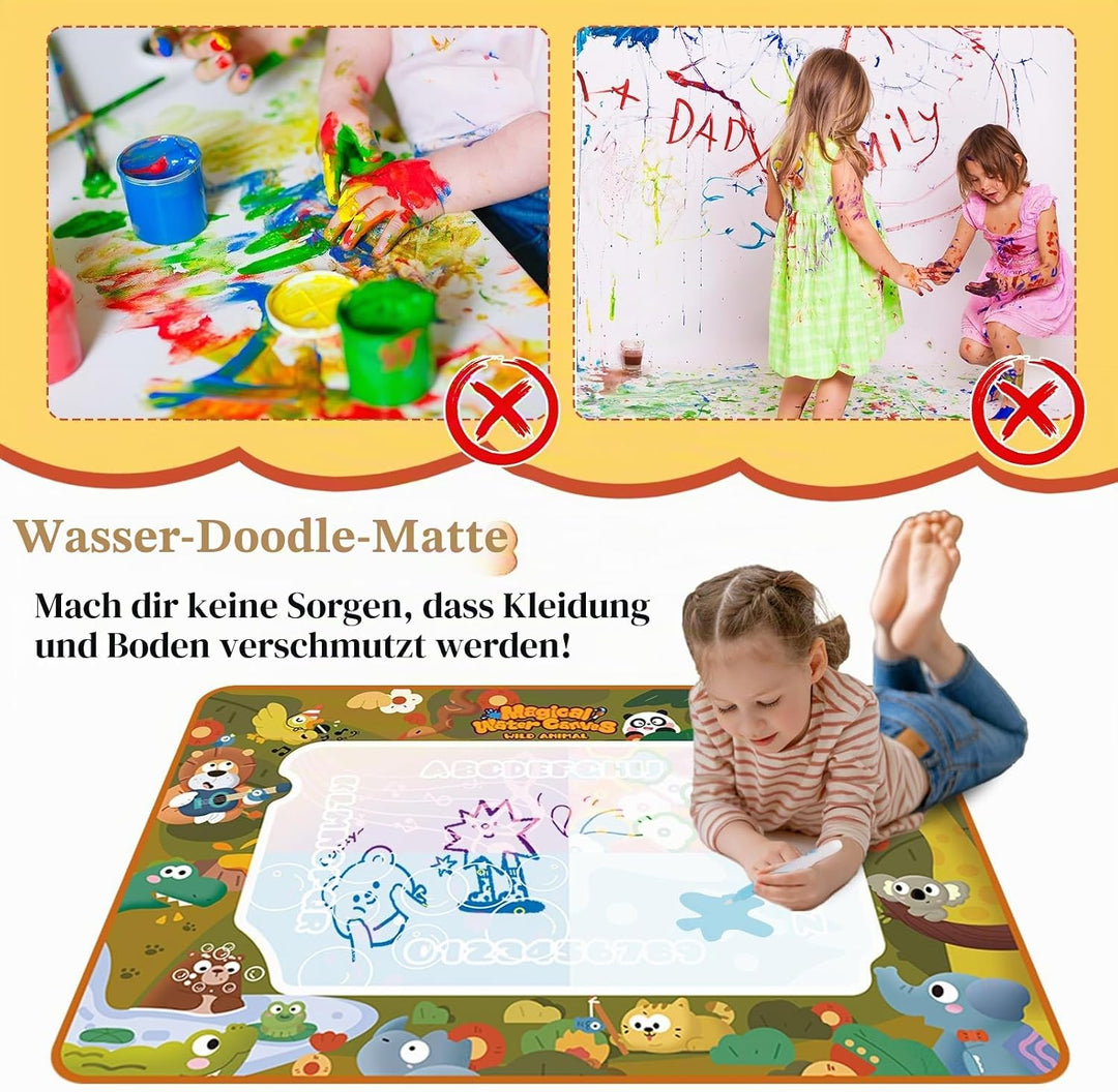 Aqua Wasser Doodle Matte,150×100cm Aqua Magic Doodle Painting Mat,Drawing Matte mit Wasserstift Werk