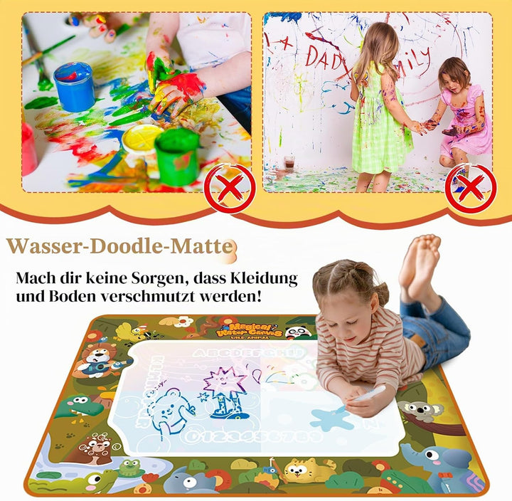 Aqua Wasser Doodle Matte,150×100cm Aqua Magic Doodle Painting Mat,Drawing Matte mit Wasserstift Werk