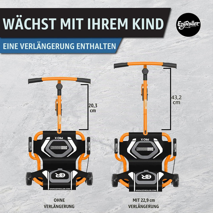 Ezyroller Pro X Fun Fahrzeug Dreirad für Jugendliche und Erwachsene ab 10 Jahre (orange), Orange