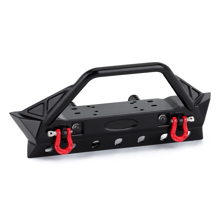 INJORA RC Crawler Front Stossstange mit LED Lampe für 1/10 RC Crawler Axial SCX10 90046 SCX10 III AX