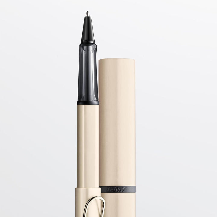 LAMY Lx Tintenroller 358 – Rollpen aus Aluminium, edel eloxiert in der Farbe Palladium mit transpare