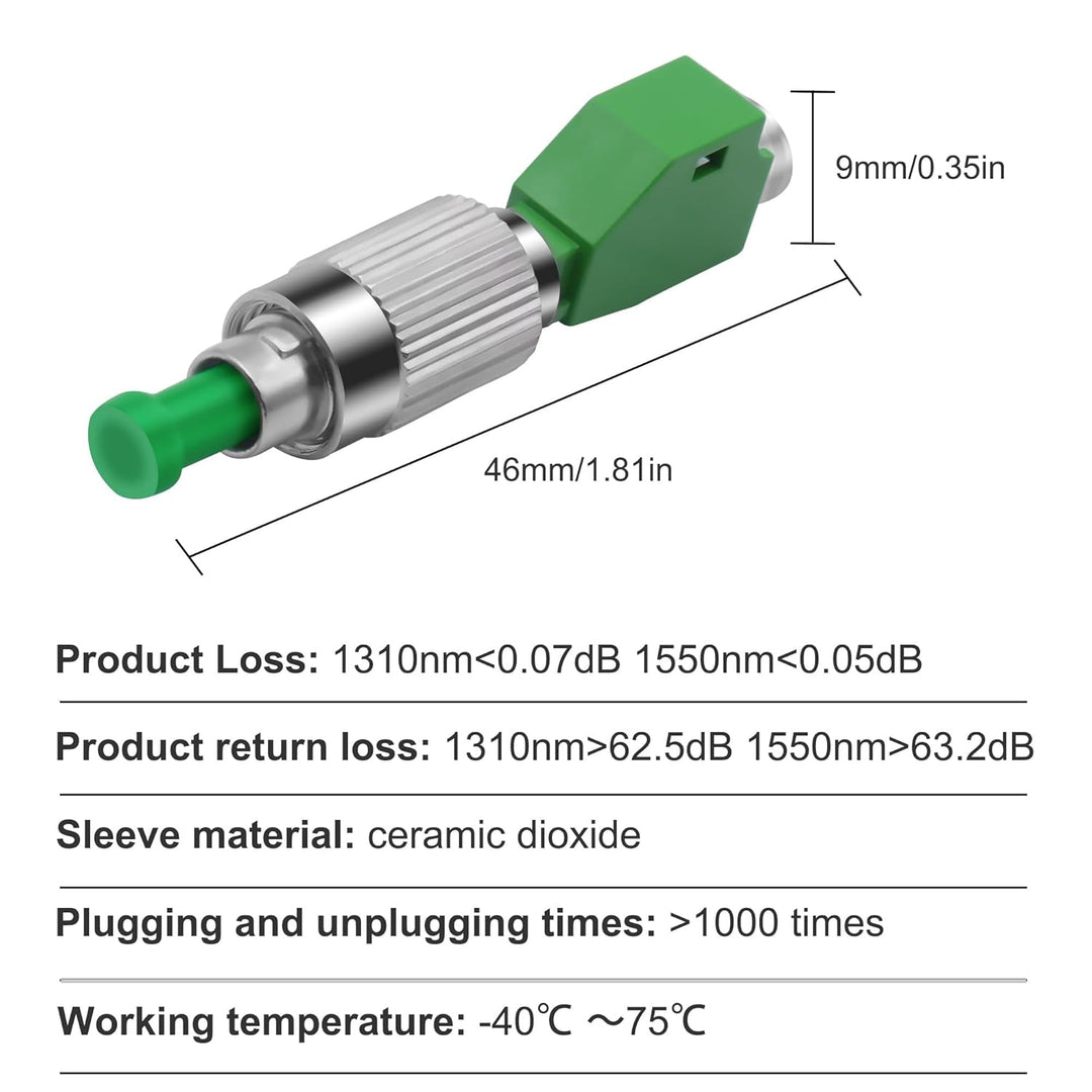 XMSJSIY FC zu LC LWL Adapter Single Mode Simplex FC/APC Mann zu LC/APC weibliche optische Faser Hybr