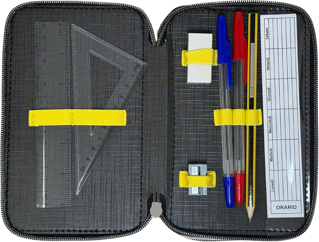 3-Fach Federmäppchen Gefüllt Jungen (6-10 Jahre) für Batman Fan – 3D-Effekt Federtasche Schule (44 T