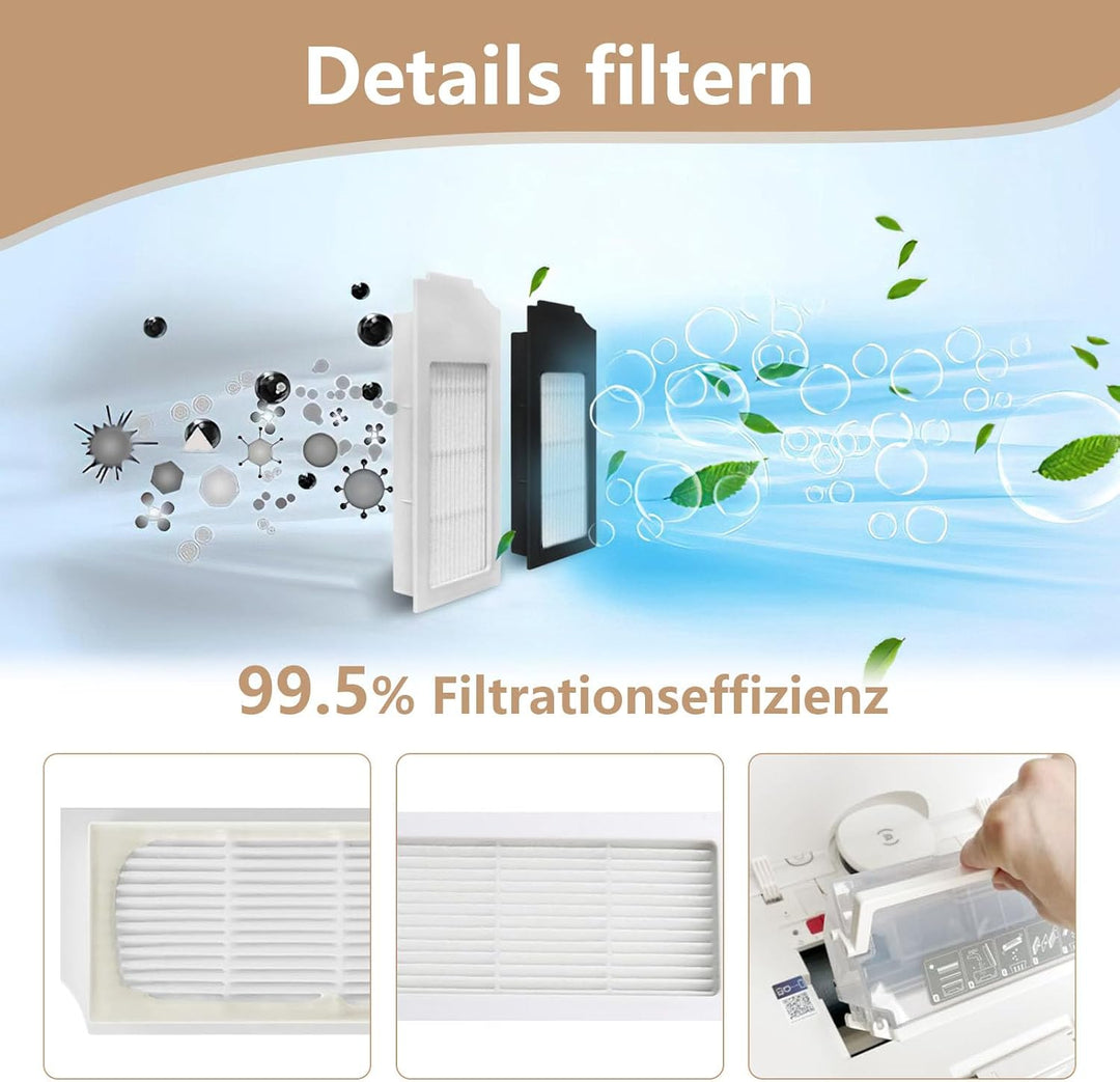 Yivy 26 Stück Zubehör für Ecovacs DEEBOT T10 Plus Staubsauger, T10 Plus Ersatzteile, T10+ zubehör-ki