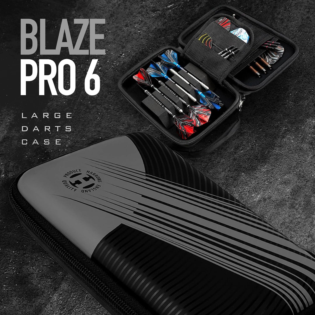 Harrows Darttasche Blaze Pro 6 | Dart Case Dartshalter I Darts Case fasst 6 Darts | für 6 Dartpfeile