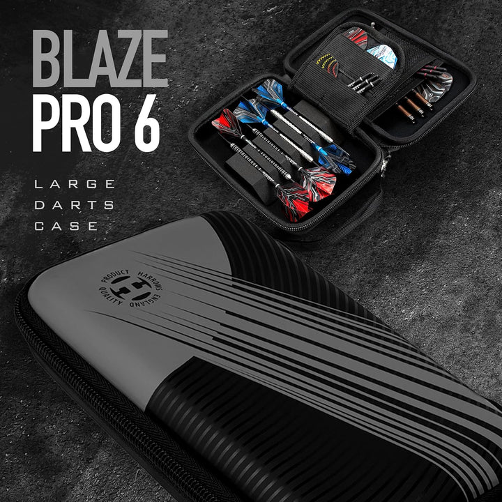 Harrows Darttasche Blaze Pro 6 | Dart Case Dartshalter I Darts Case fasst 6 Darts | für 6 Dartpfeile