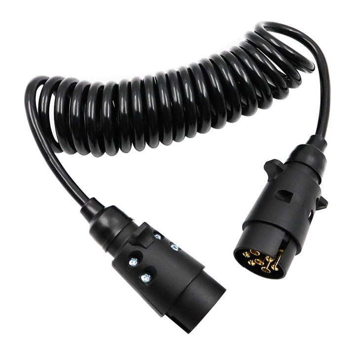 2,0m 7-Pin auf 7-Pin Adapter Stecker Anschluss Verlängerungskabel Spiralkabel Anhängerkabel Adapter
