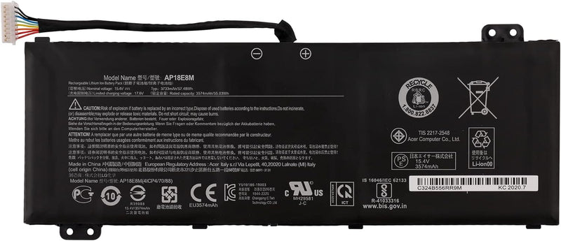 Swark Laptop Akku AP18E8M AP18E7M Kompatibel mit Acer Nitro 5 AN517-51 AN517-52 AN515-54 Aspire 7 AN