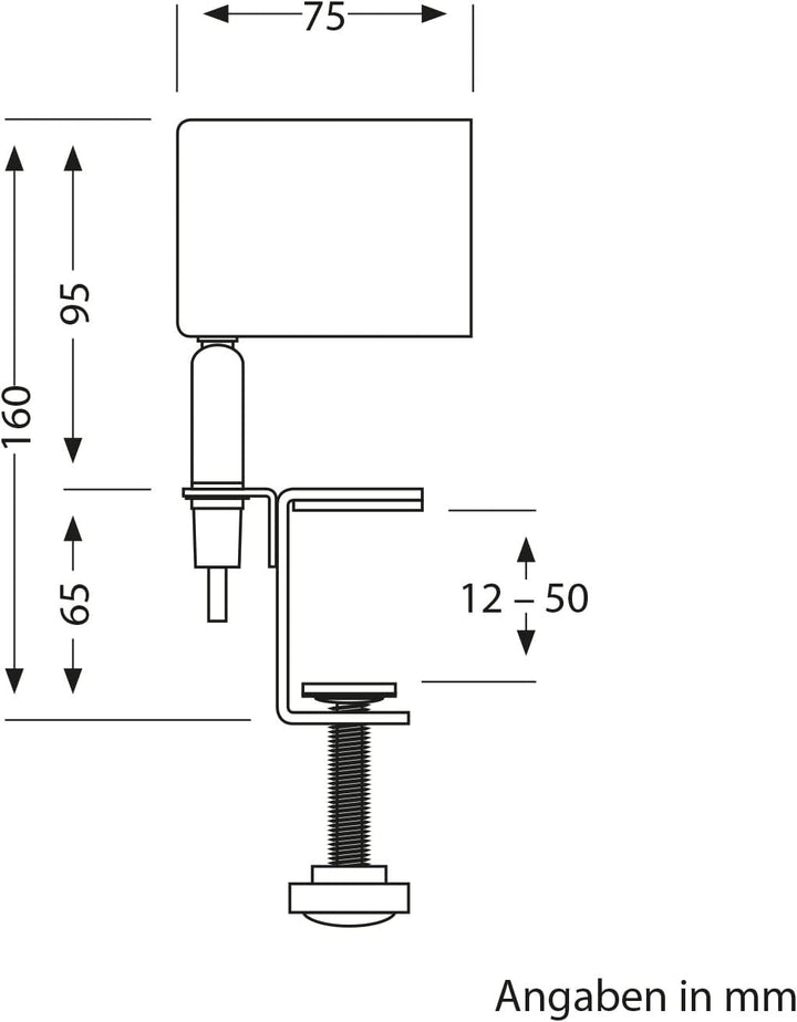 ledscom.de Klemmleuchte WAIKA, Schalter, weiss matt, inkl. LED GU10 Lampe, 3-Stufen Dimmen: max. 500