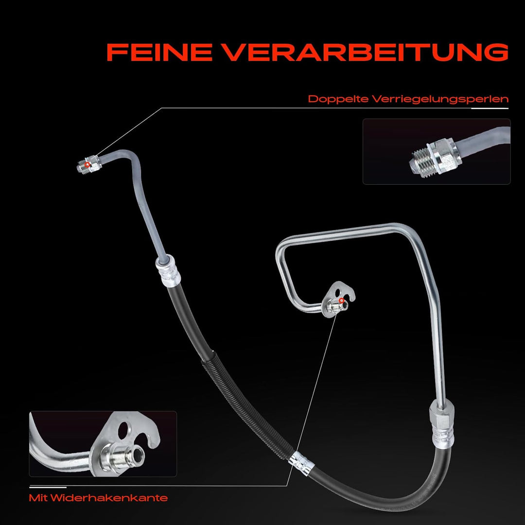 Frankberg Servolenkung Schlauch von Hydraulikpumpe nach Lenkgetriebe Kompatibel mit Fiesta V JD JH 1