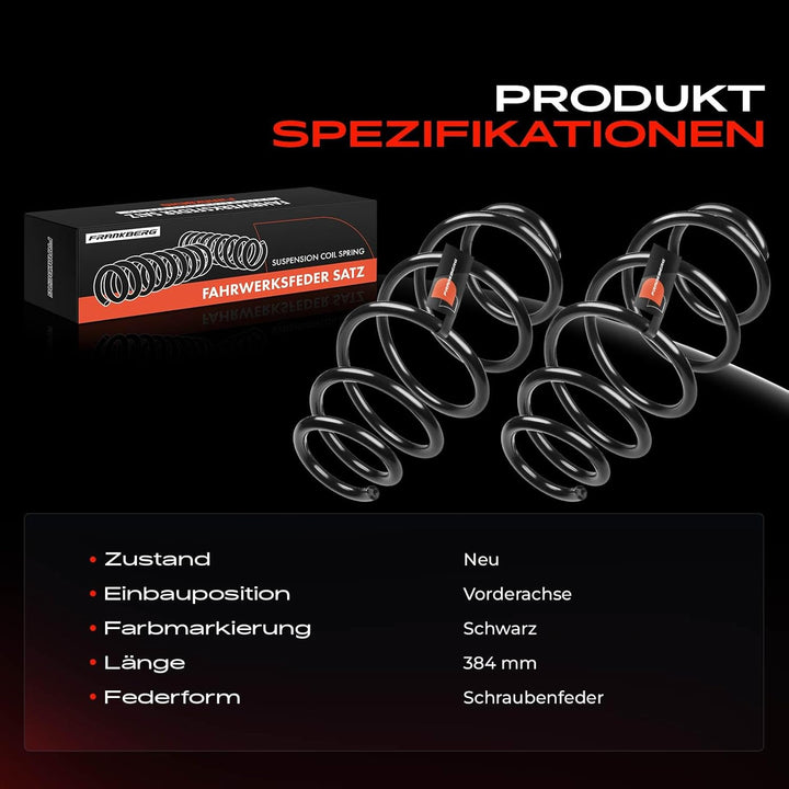 Frankberg 2x Federn Fahrwerksfeder Vorderachse Kompatibel mit Insignia A Sports Tourer G09 2.0 CDTi
