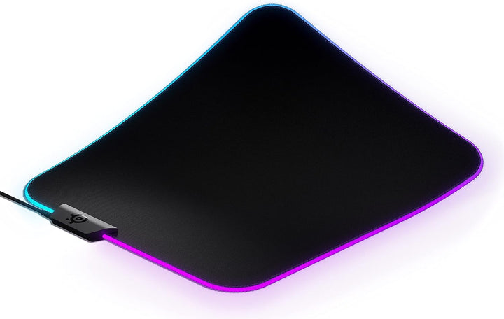 SteelSeries QcK Prism Cloth M - Gaming Mauspad – 2 Zonen RGB-Beleuchtung – Mittelgrosse (320mm x 270