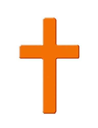 Ursus 19480069 - Motivlocher mit Hebel mittel, Kreuz 2, orange, ausgestanztes Motiv ca. 25,4 mm, aus