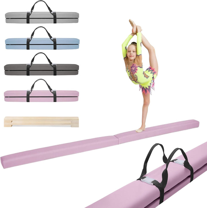 MAMOI® Faltender Schwebebalken Kinder (200 cm) | Turngeräte für Zuhause Anti-Rutsch Gymnastik Kinder