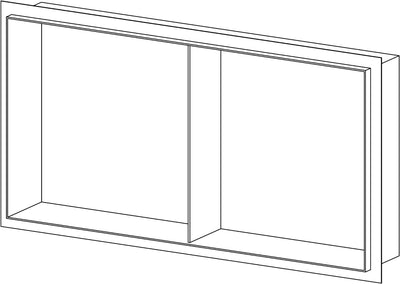 Wandnische aus Edelstahl NT306010X randlos mit Ablagefach - 30 x 60 x 10 cm (B x H x T) - Farbe wähl