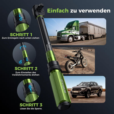 ETOOLAB 1/2 Zoll Drehmomentschlüssel Auto, 20-230Nm/10-170lbf-ft, ±3% Fehlergenauigkeit, 72 Zähne Um