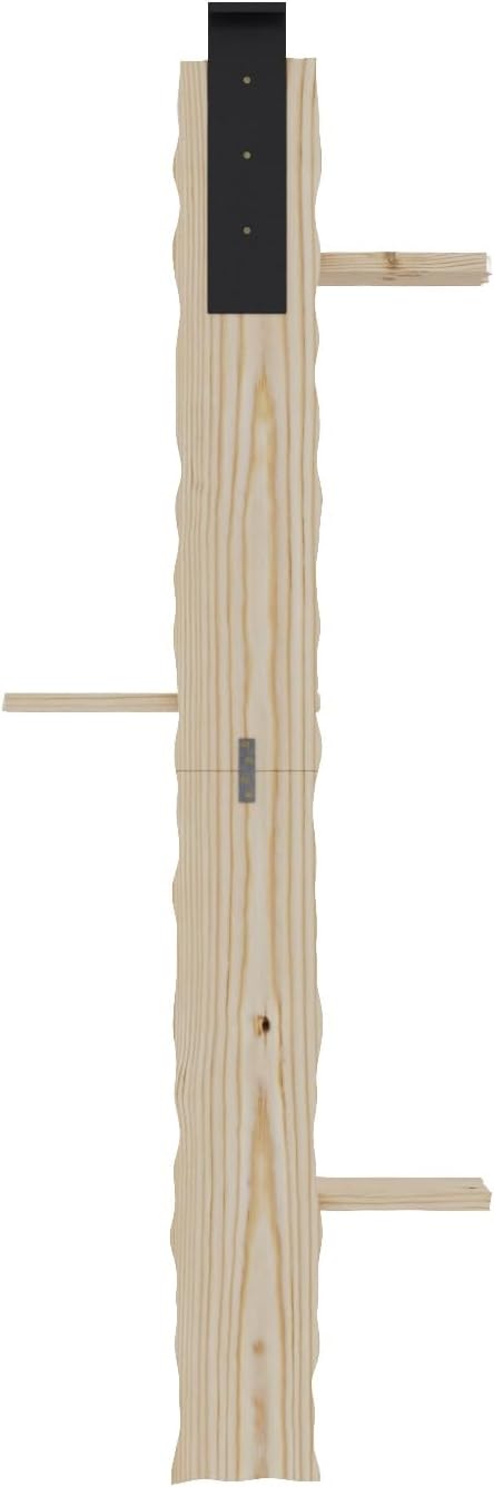 QLS Katzenleiter aus Kiefernholz Katzentreppe Türmontage 3 Stufen 180 cm DEKO