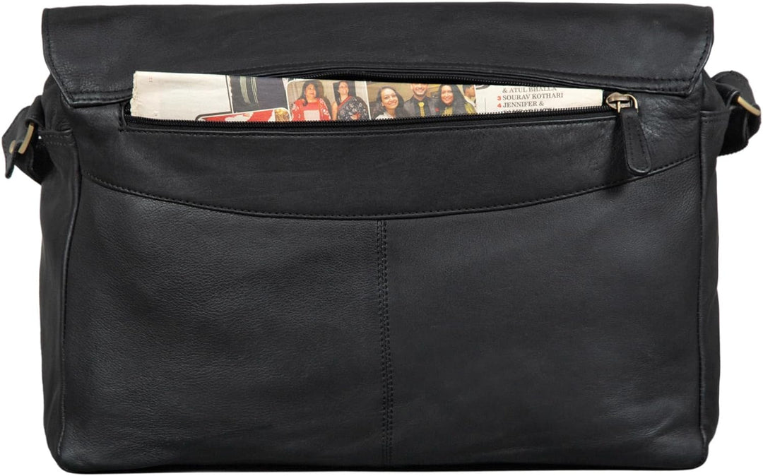 STILORD 'Marvin' Ledertasche Umhängetasche Modernes Vintage Design 15.6 Zoll Laptoptasche grosse Uni
