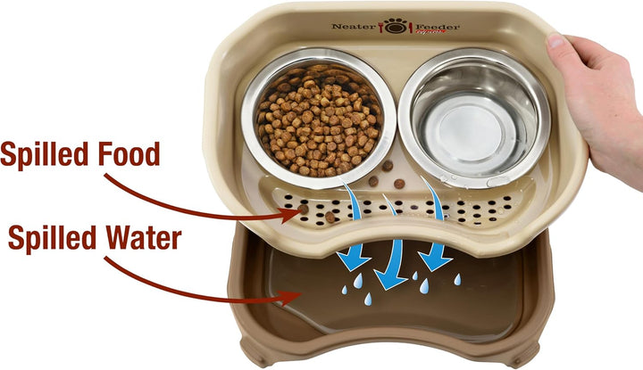 Neater Feeder Express – Erhöhte Katzennäpfe – Erhöhter Katzenfutterspender aus Edelstahl (Katze, Cap